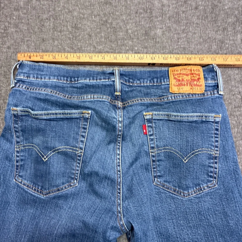 Levi's 514 Straight Fit Jeans Mens‎ 36x32 Blue Denim Work Western Cowboy